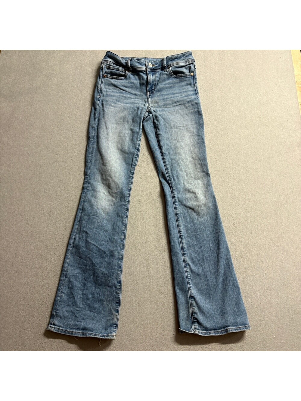American Eagle Next Level Stretch Jeans Womens Size 2 Regular Blue Flare Denim